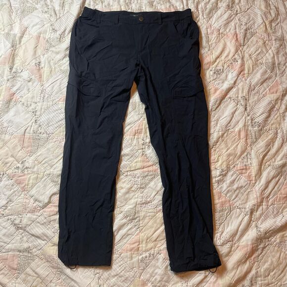 mier men’s black outdoor nylon hiking pants with drawstring ankles. size xxl - Picture 1 of 8